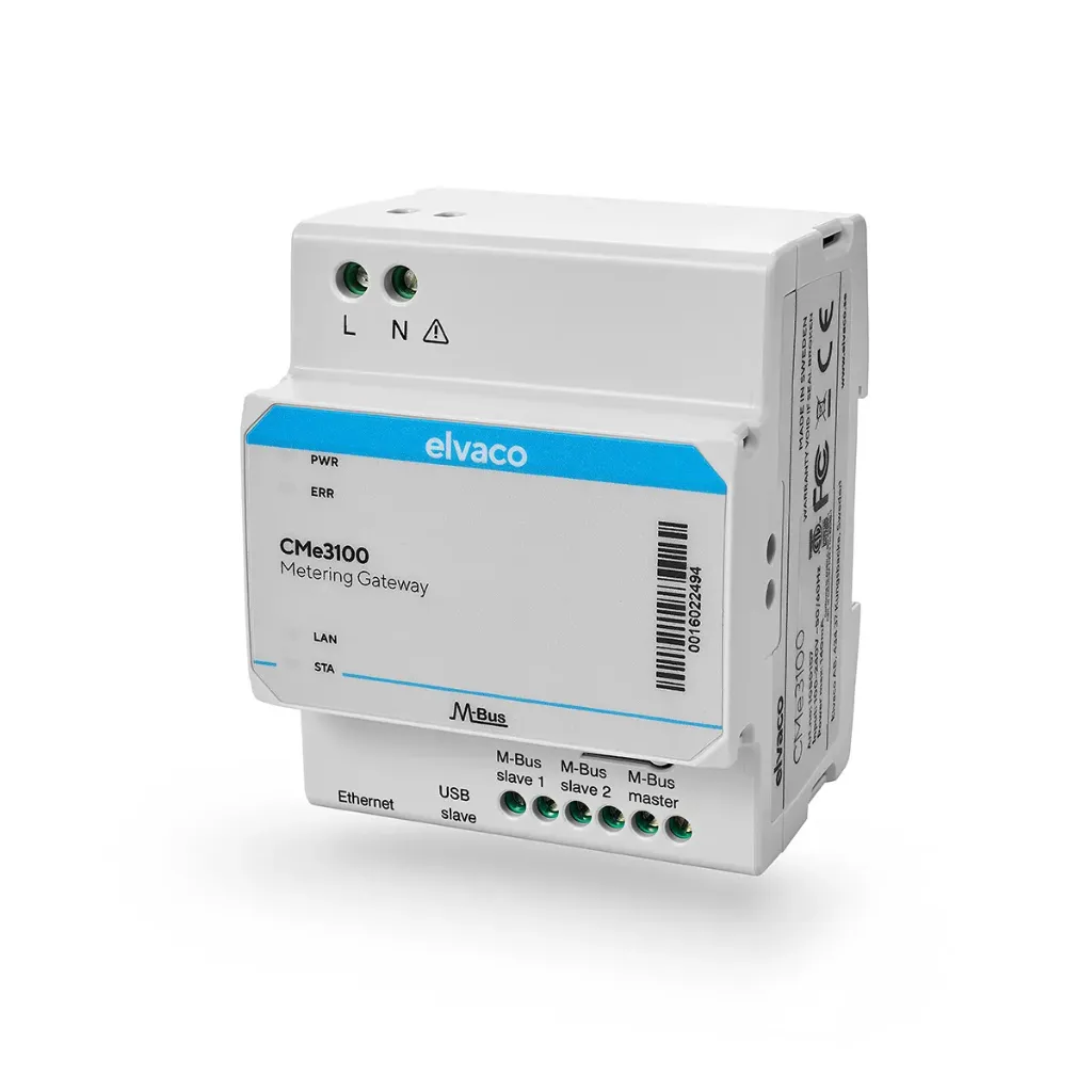 CMe3100 IP M-Bus Metering Gateway with Product Code.